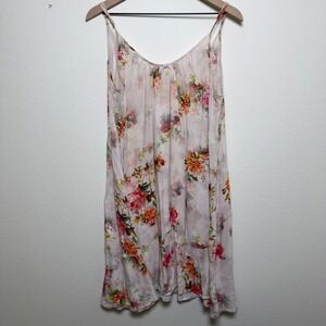 Velvet by Graham & Spencer Women Floral Mini Dress Pink Large Feminine Ethereal